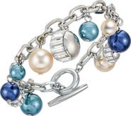 Vince Camuto Pearl Crystal Charm Bracelet