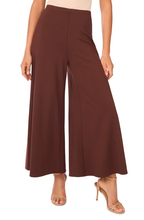 Pull-On Wide Leg Ponte Pants