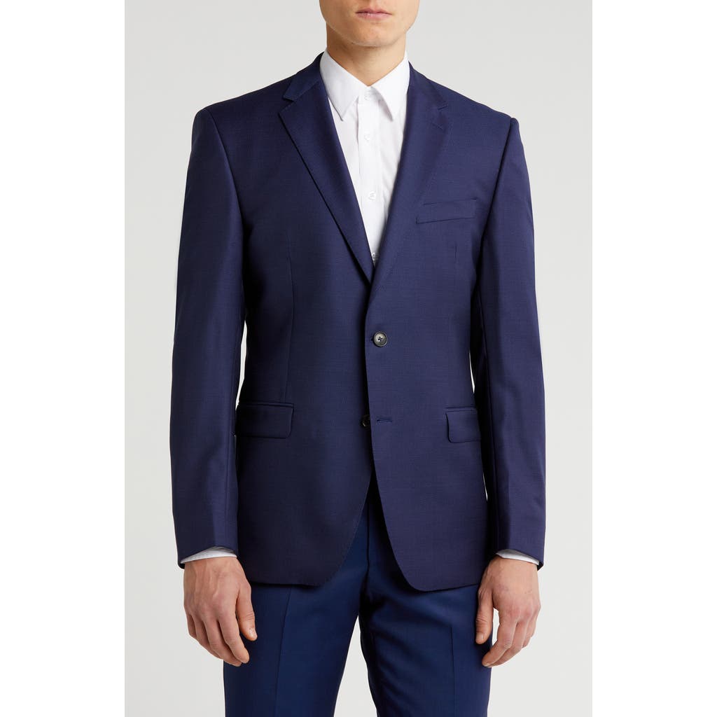 Digel Notch Lapel Virgin Wool Sport Coat In Blue