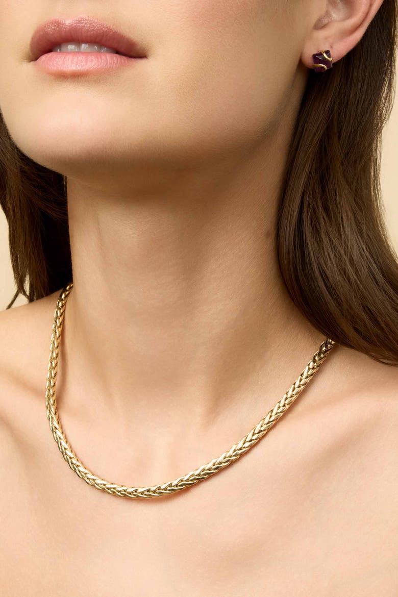 14K Yellow Gold Royal Palms Necklace, Alternate, color, Yellow Gold