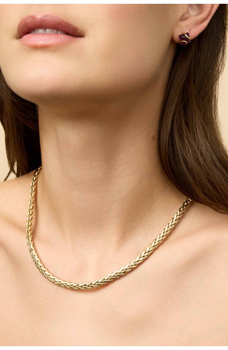 Oradina 14K Yellow Gold Royal Palms Necklace, Alternate, color, Yellow Gold