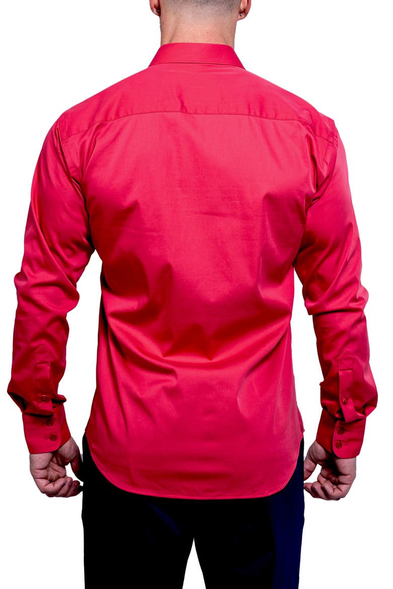 Einstein Aristocratluxestretch Button-Up Shirt, Alternate, color, RED