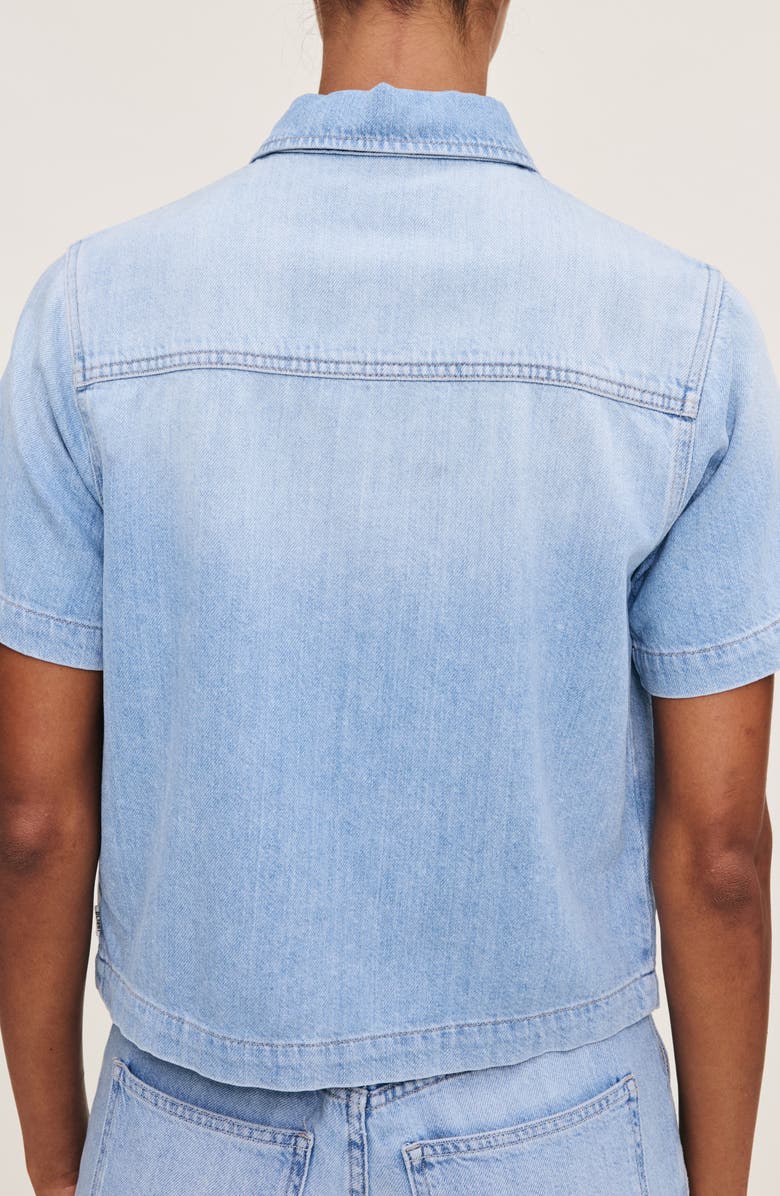 DL1961 Montauk Crop Denim Button-Up Shirt, Alternate, color, 