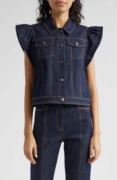 Adley Flutter Sleeve Denim Shirt