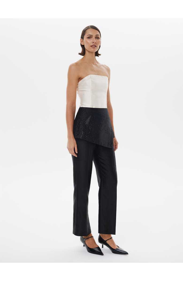 Alas Silk-wool Embroided Mini Skirt, Alternate, color, Black