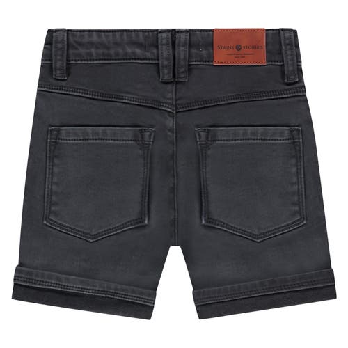 Stains And Stories By Babyface Classic Jean Shorts In Gray