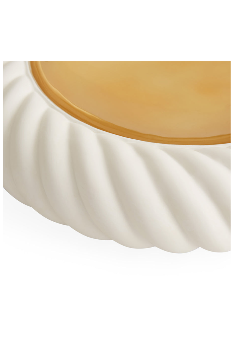 Geneva Decorative Bowl, Alternate, color, White / Gold