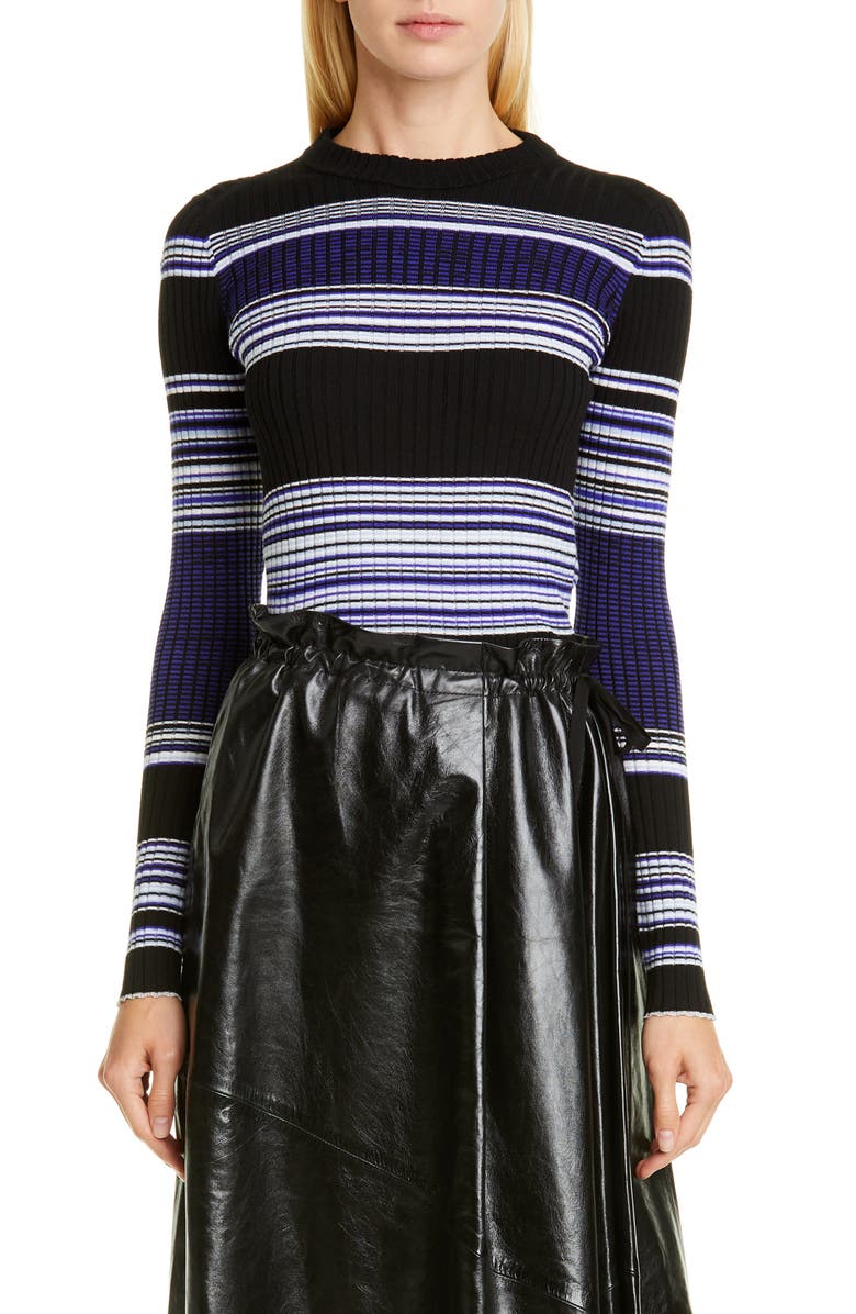 Proenza Schouler Stripe Merino Wool Blend Sweater, Main, color,