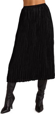 Bella Dahl Variegated Pleated Midi Skirt