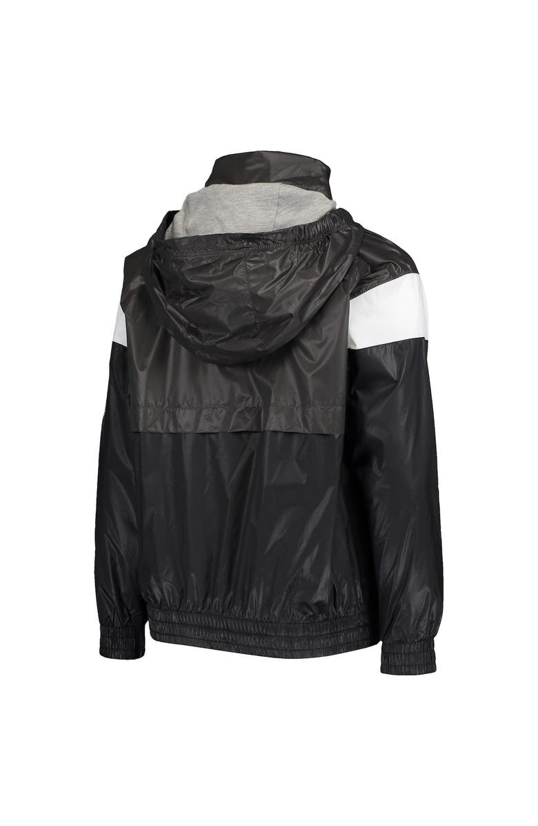 Outerstuff Youth Charcoal/Black Vegas Golden Knights Goal Line Full-Zip Hoodie Windbreaker Jacket, Alternate, color,