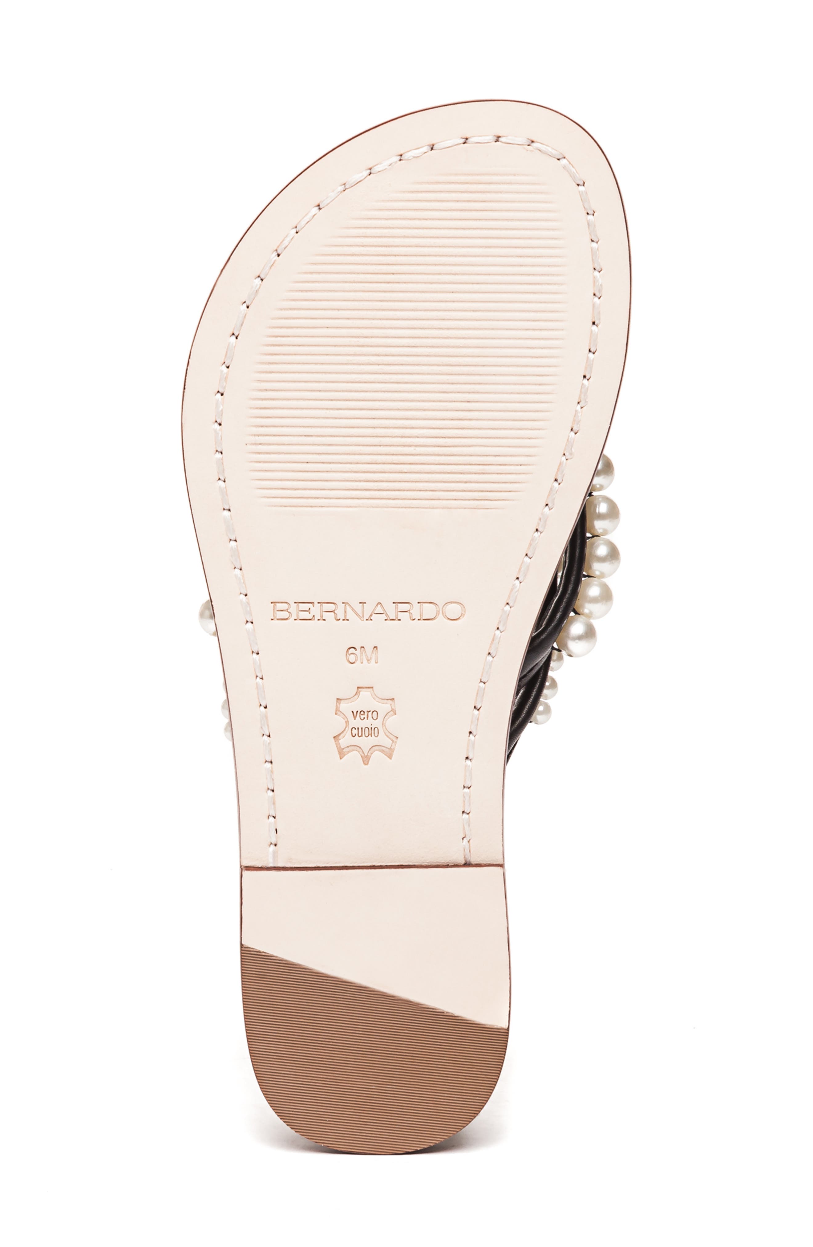 Bernardo Footwear Miami Imitation Pearl Flip Flop, Alternate, color, 