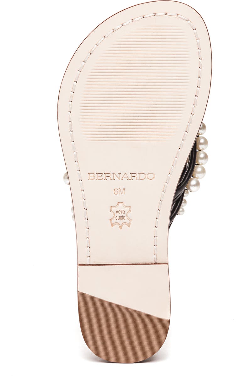 Bernardo Footwear Miami Imitation Pearl Flip Flop, Alternate, color,