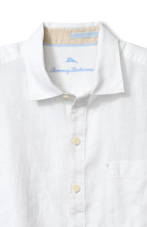 Tommy Bahama Paradise Breezer Linen Button-up Shirt In White