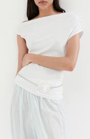 MANGO Ruched One-Shoulder Top