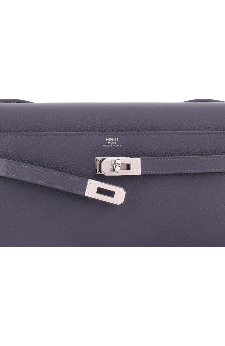 Pre-Owned Hermes Kelly To Go Wallet Evercolor, Alternate, color, Gris Misty