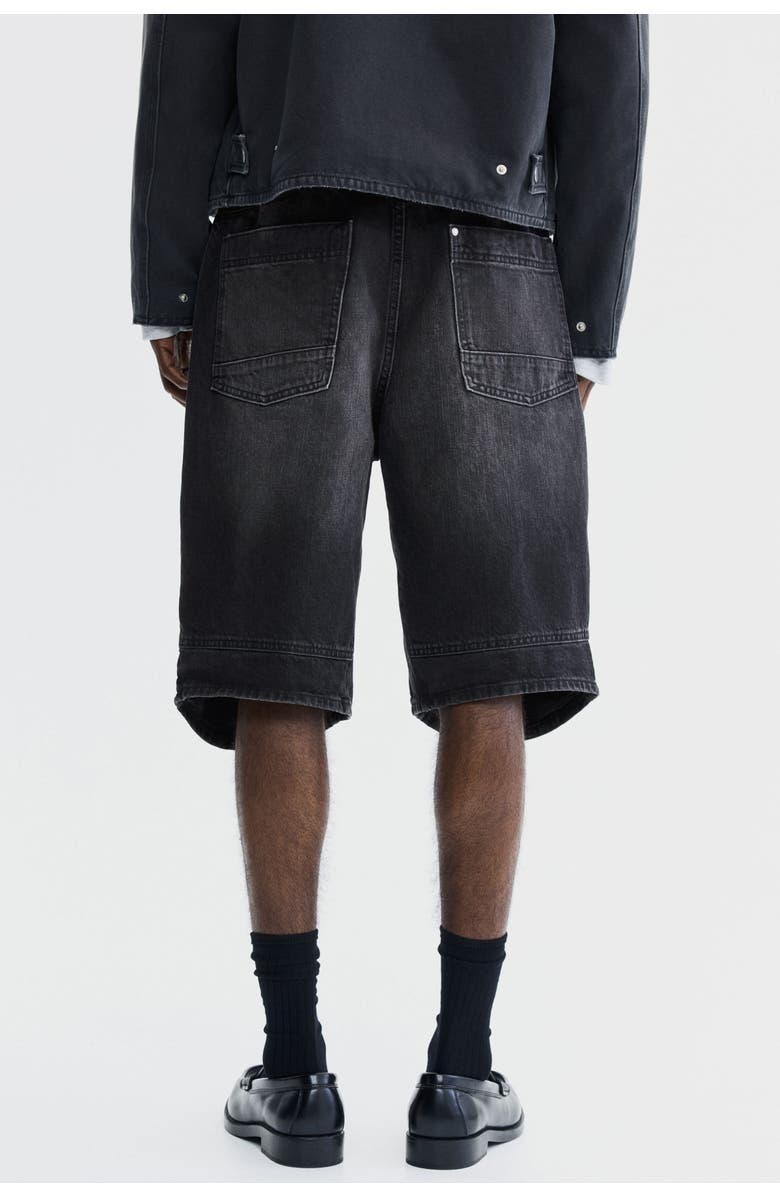 H&M Super Baggy Denim Shorts, Alternate, color, Black