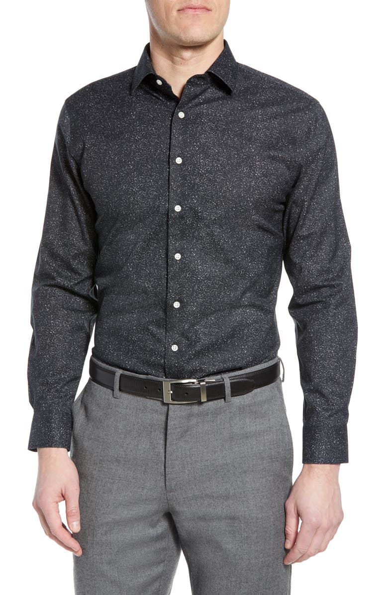 NORDSTROM MEN'S SHOP Trim Fit Non-Iron Dress Shirt, Main, color, 