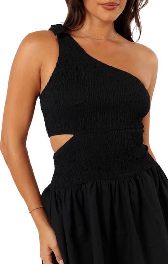 Allison One-Shoulder Cotton Minidress