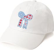 Sweet Wink Patchwork Bow Patch Patch Baseball Hat