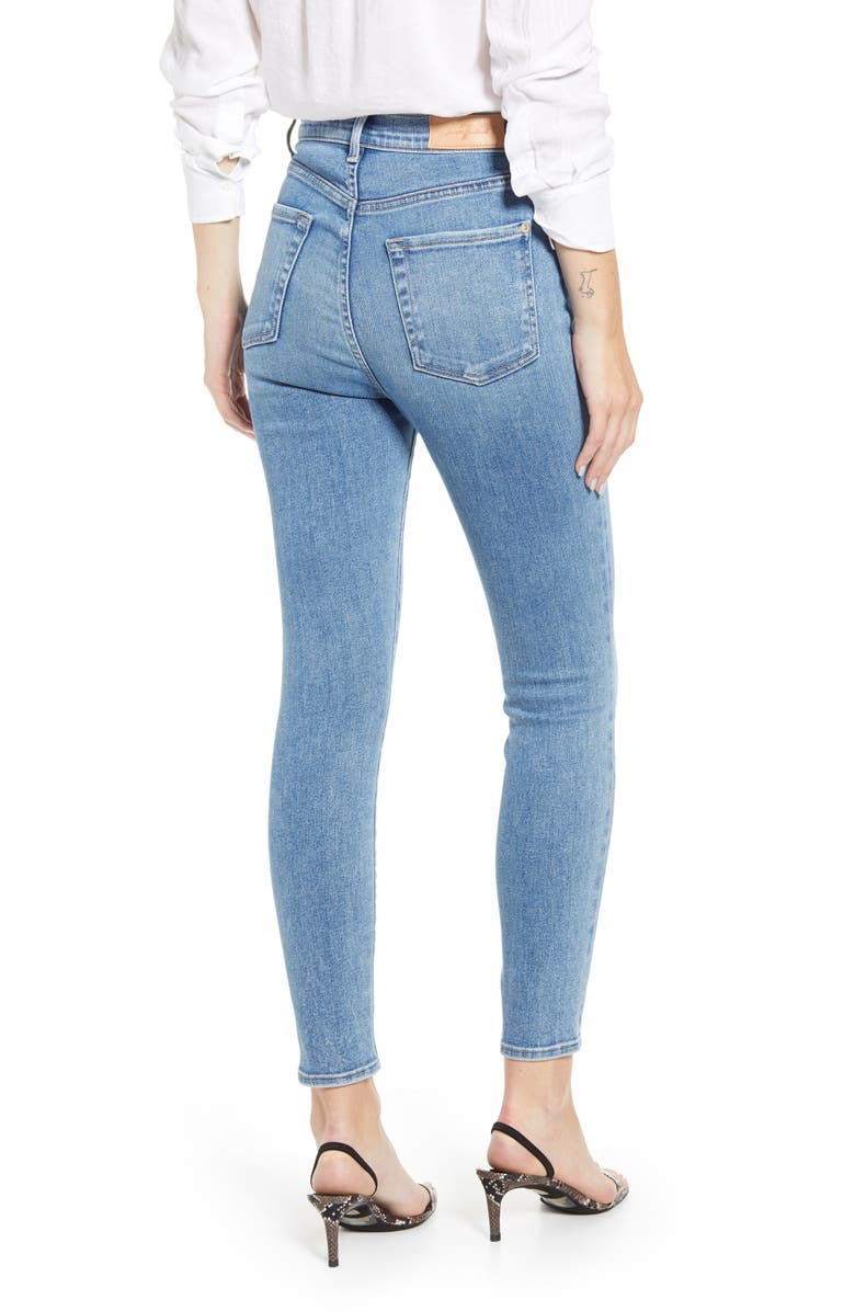 7 For All Mankind <sup>®</sup> High Waist Ankle Skinny Jeans, Alternate, color,
