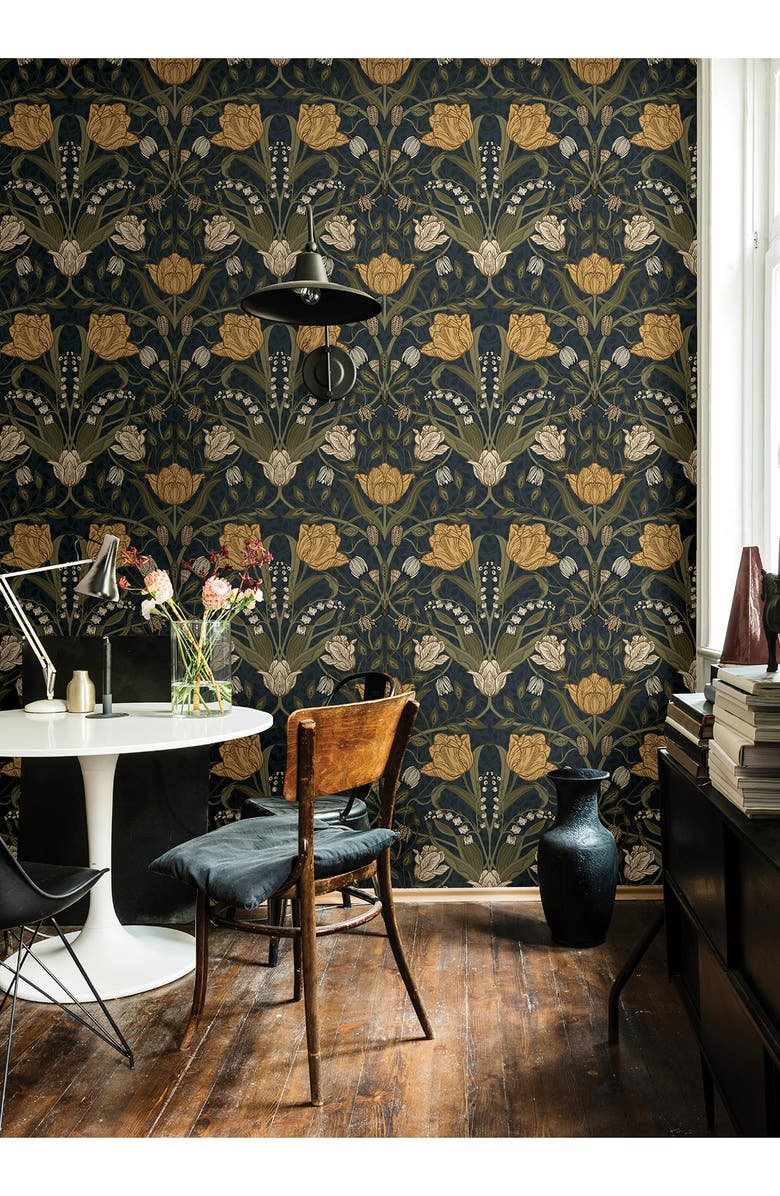 Wallpops Filippa Tulip Wallpaper, Alternate, color, Blue