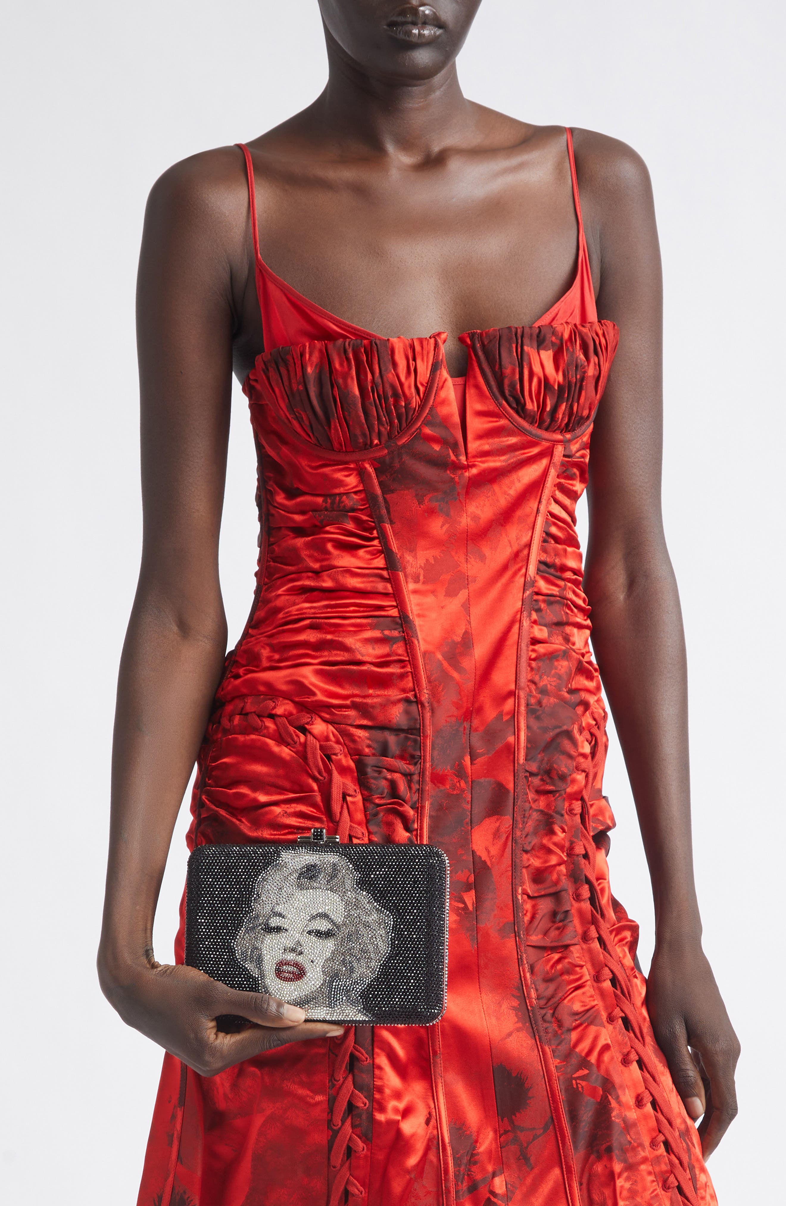 Marilyn Slim Slide Clutch, Alternate, color, SILVER JET MULTI