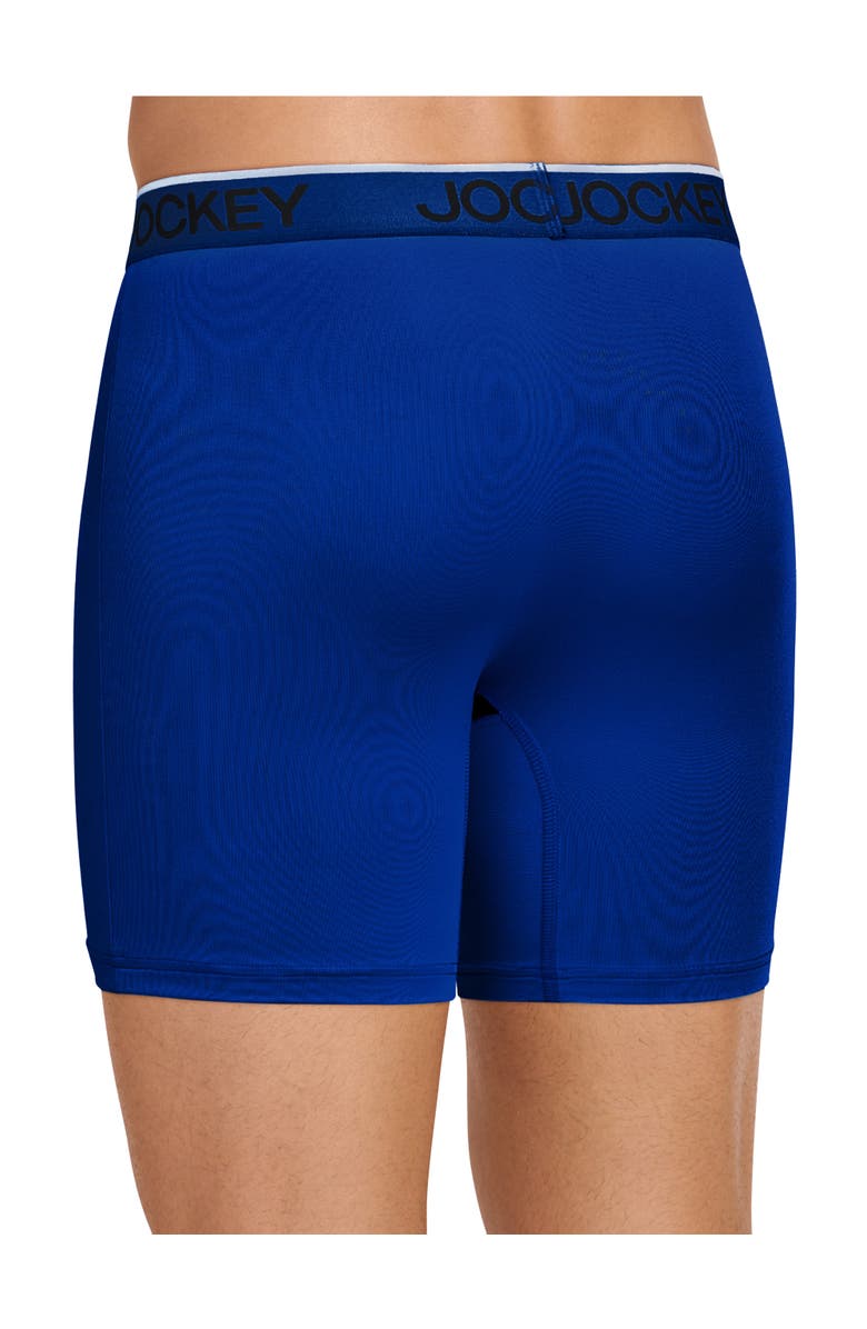 Jockey 2-pk Chafe-Proof Micro Boxer Briefs, Alternate, color, Black/Bluejay