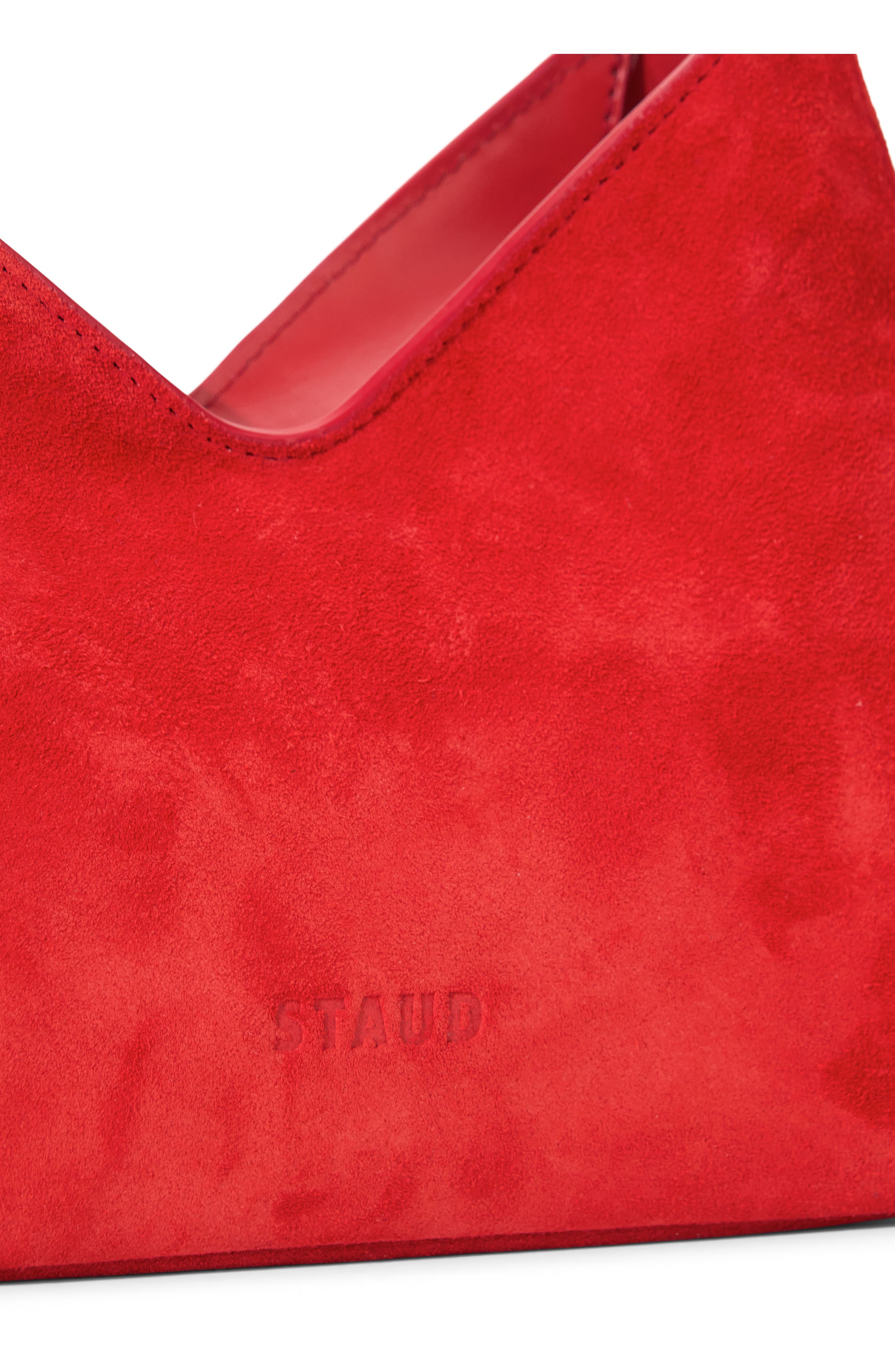 Valerie Suede Shoulder Bag, Alternate, color, CHILI