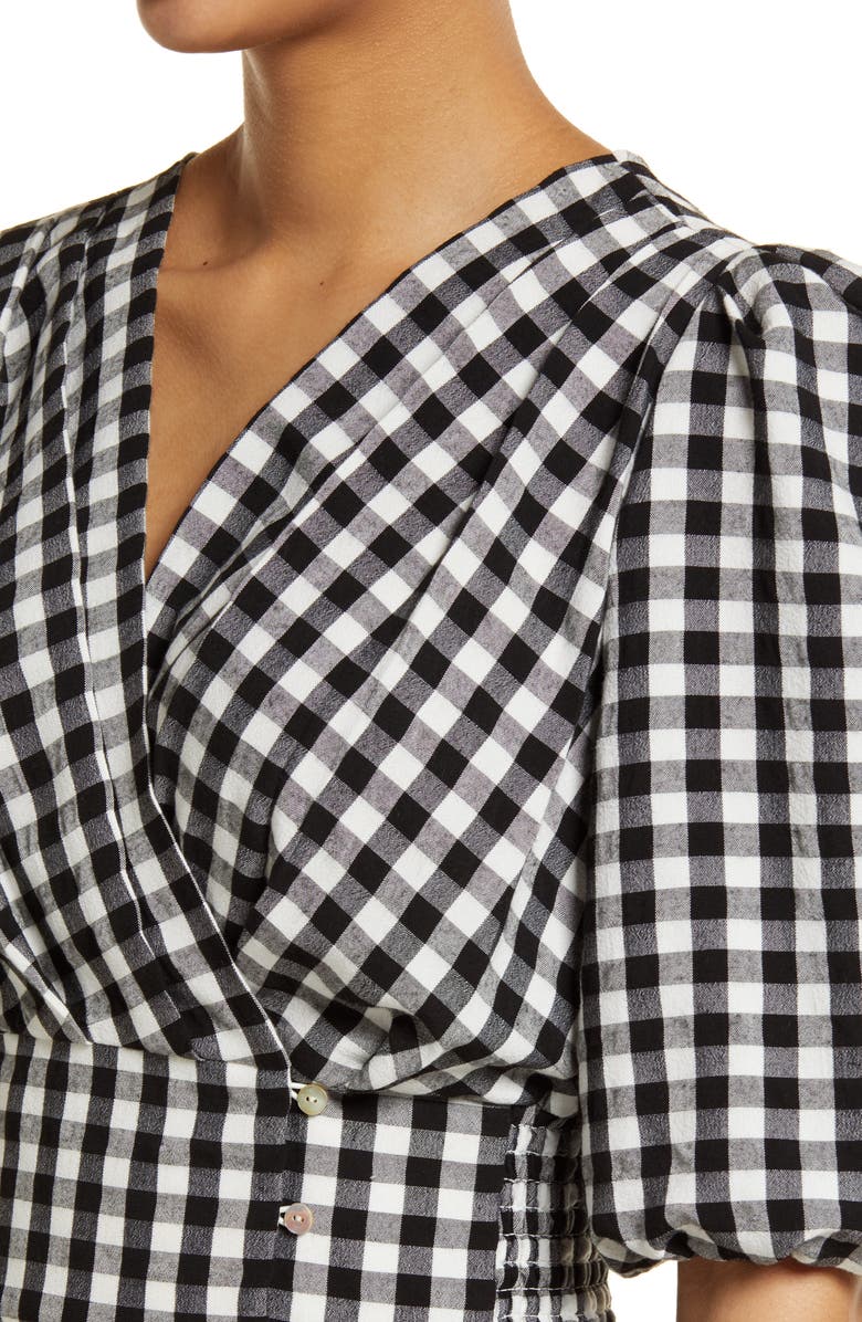 VERO MODA Karma Gingham Crop Wrap Top, Alternate, color,