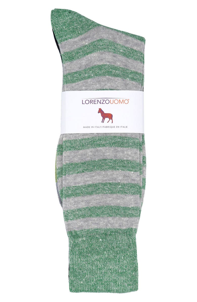 Lorenzo Uomo Assorted 3-Pack Socks, Alternate, color, Navy