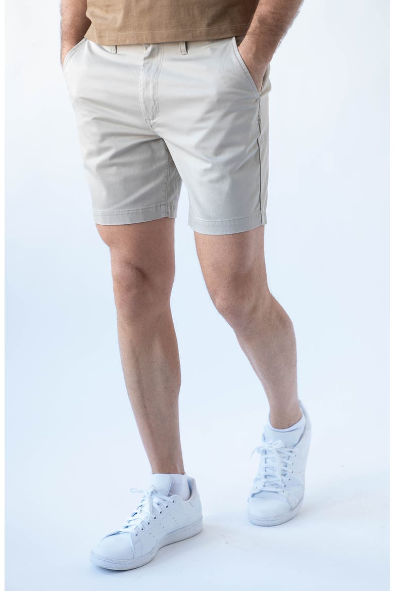 7-Inch Performance Stretch Chino Shorts, Alternate, color, PUTTY