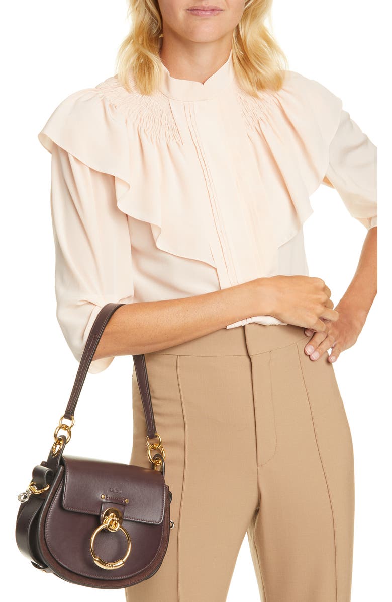 Chloé Small Tess Leather Shoulder Bag, Alternate, color,