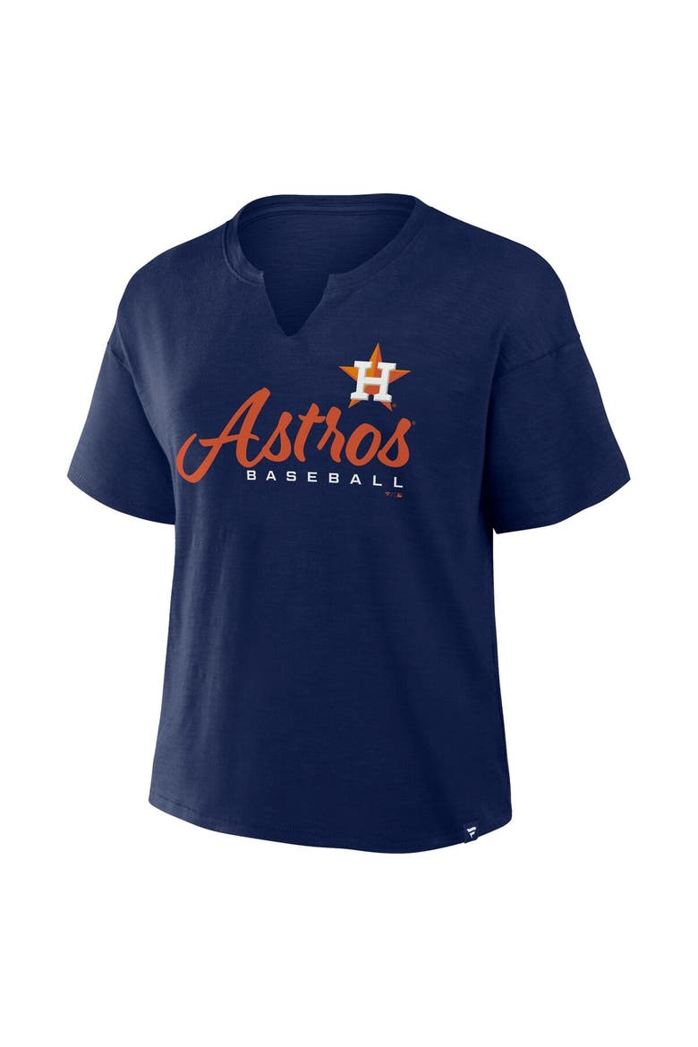 Women's Fanatics Navy Houston Astros Fan Fave Stadium Slub Boxy T-Shirt, Alternate, color, Navy