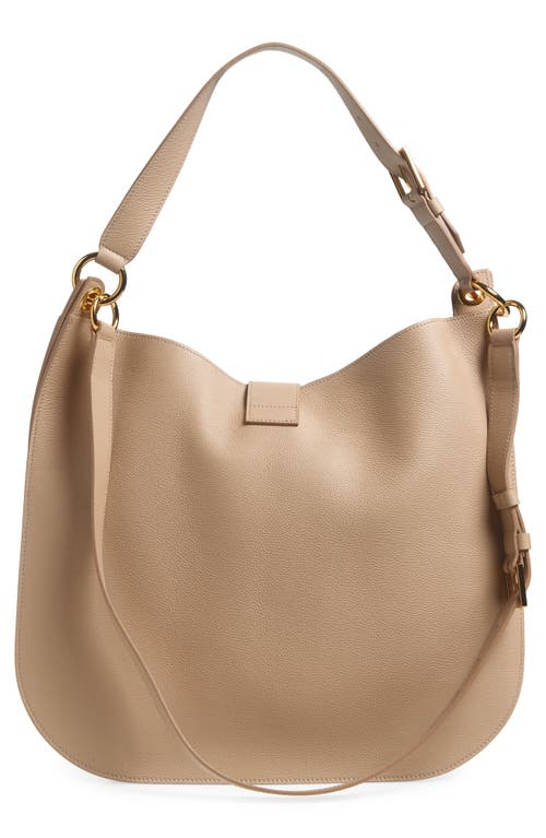 Tom Ford Large Tara Leather Hobo Bag In 1j013 Light Beige