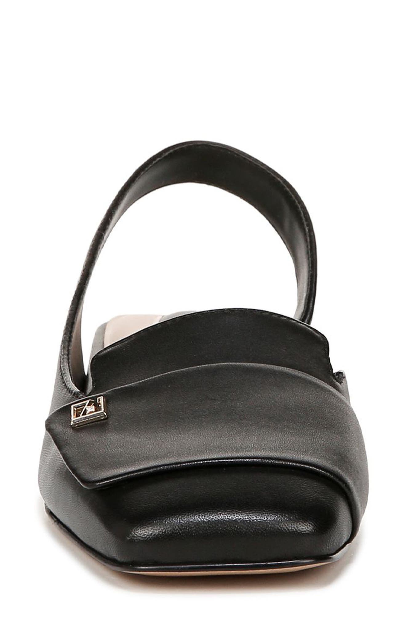 Franco Sarto Teagan Slingback Half d'Orsay Flat, Alternate, color, Black