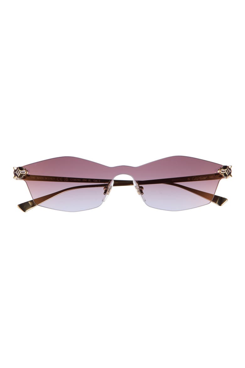 CT0678S 99mm Gradient Shield Sunglasses, Main, color, GOLD