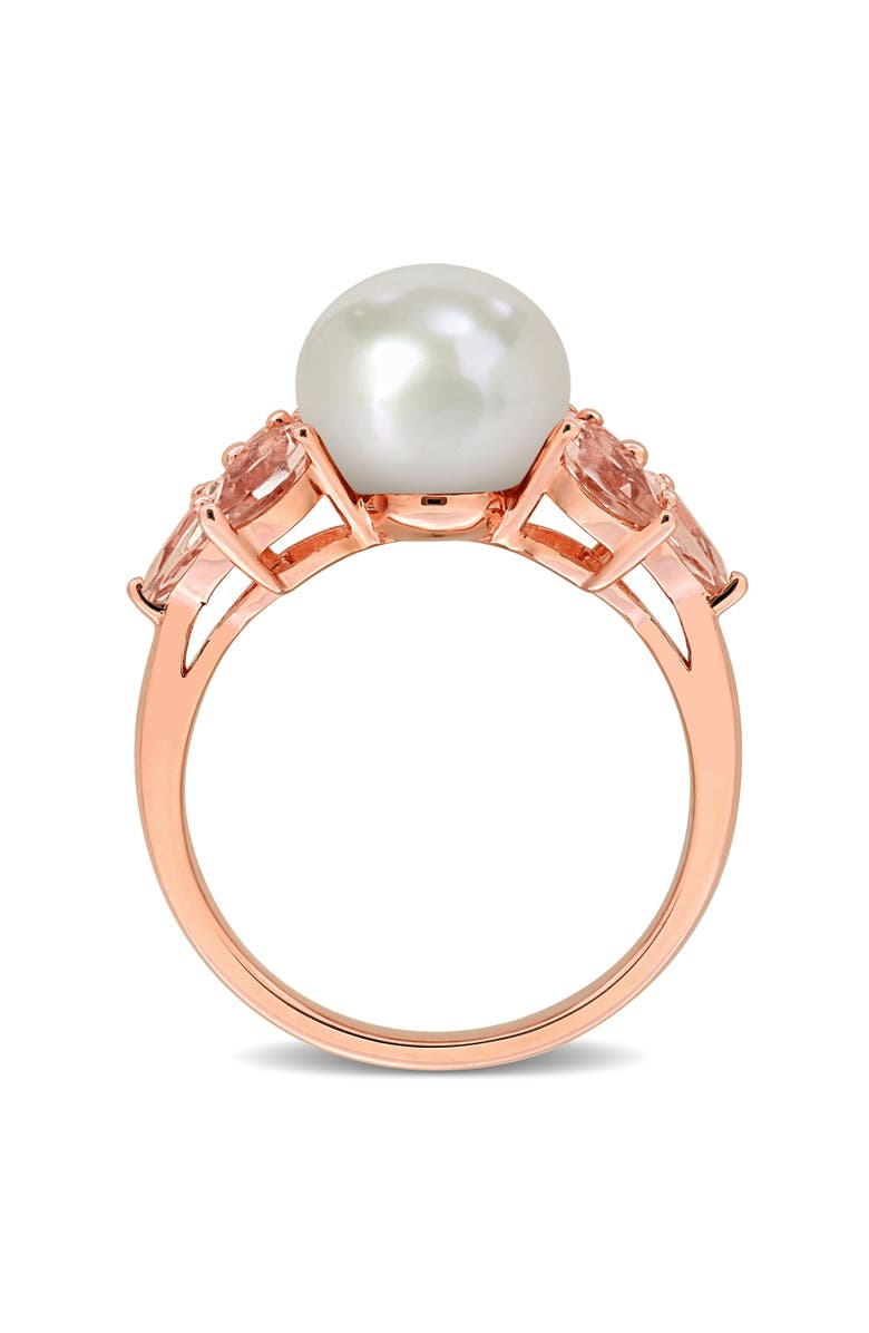 Julianna B. Cultured Pearl & Morganite Cocktail Ring 14k, Alternate, color, Morganite