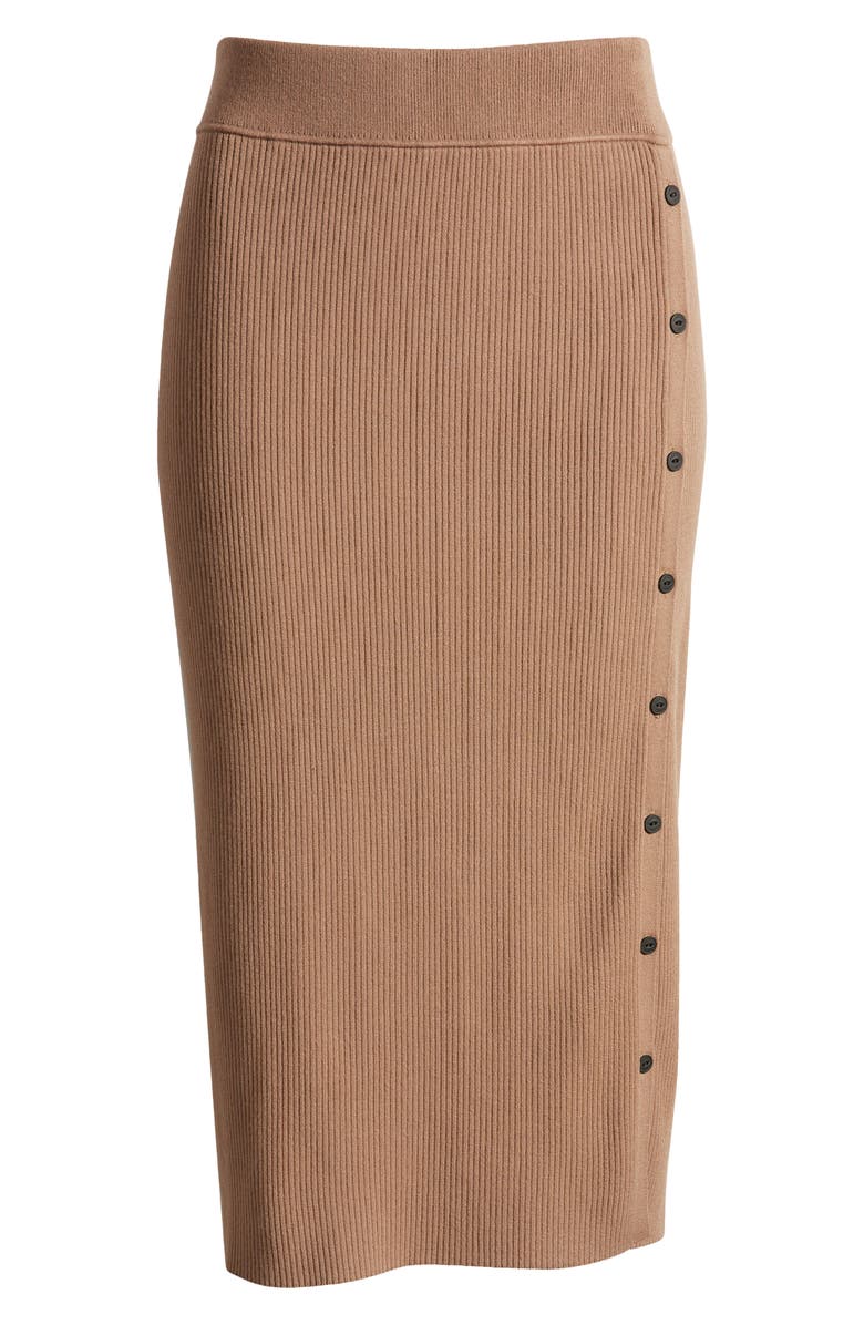 rag & bone Asher Side Button Rib Sweater Skirt, Alternate, color,