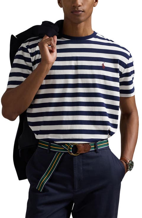 Classic Fit Stripe Cotton T-Shirt