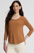 Lands' End 3/4 Sleeve Lightweight Jersey Shirttail Tee