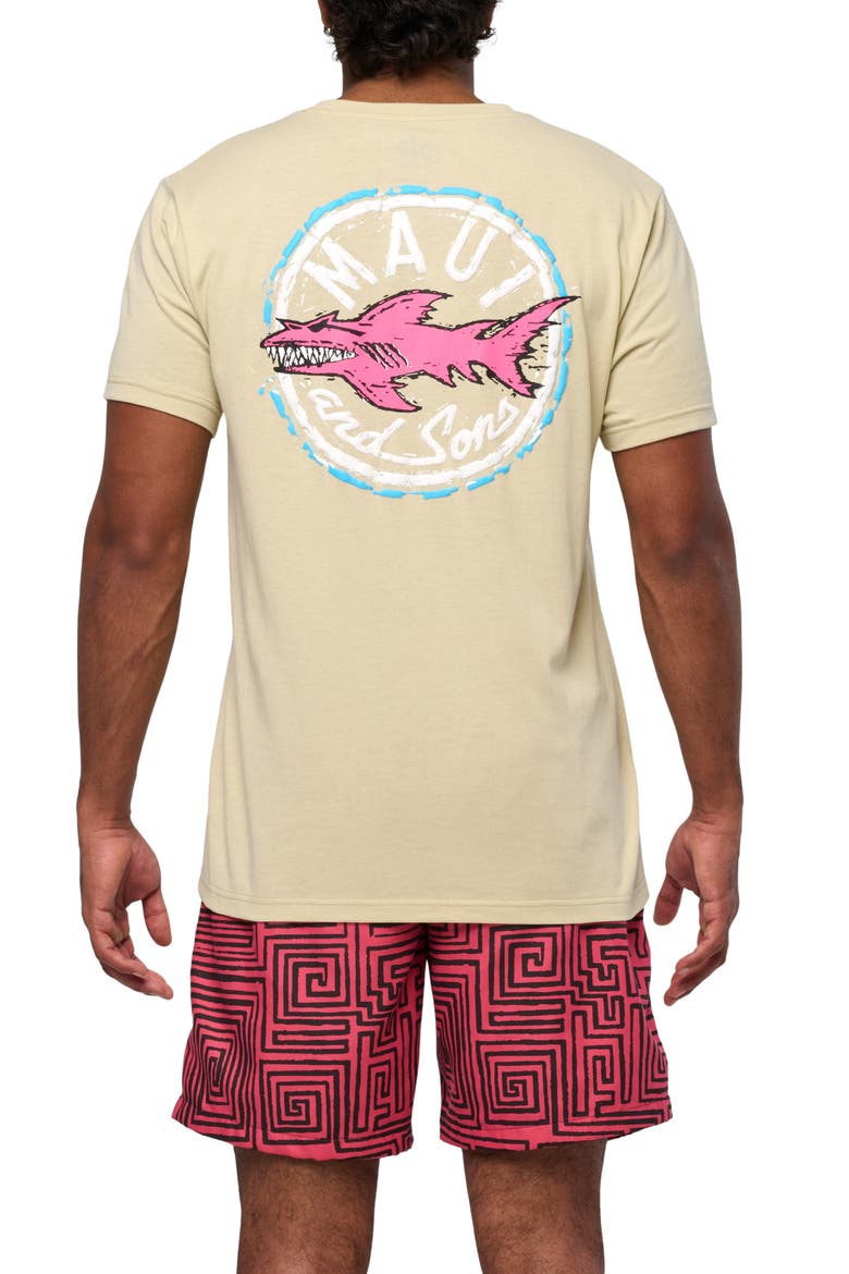 Aggro Logo Graphic T-Shirt, Alternate, color, SAND