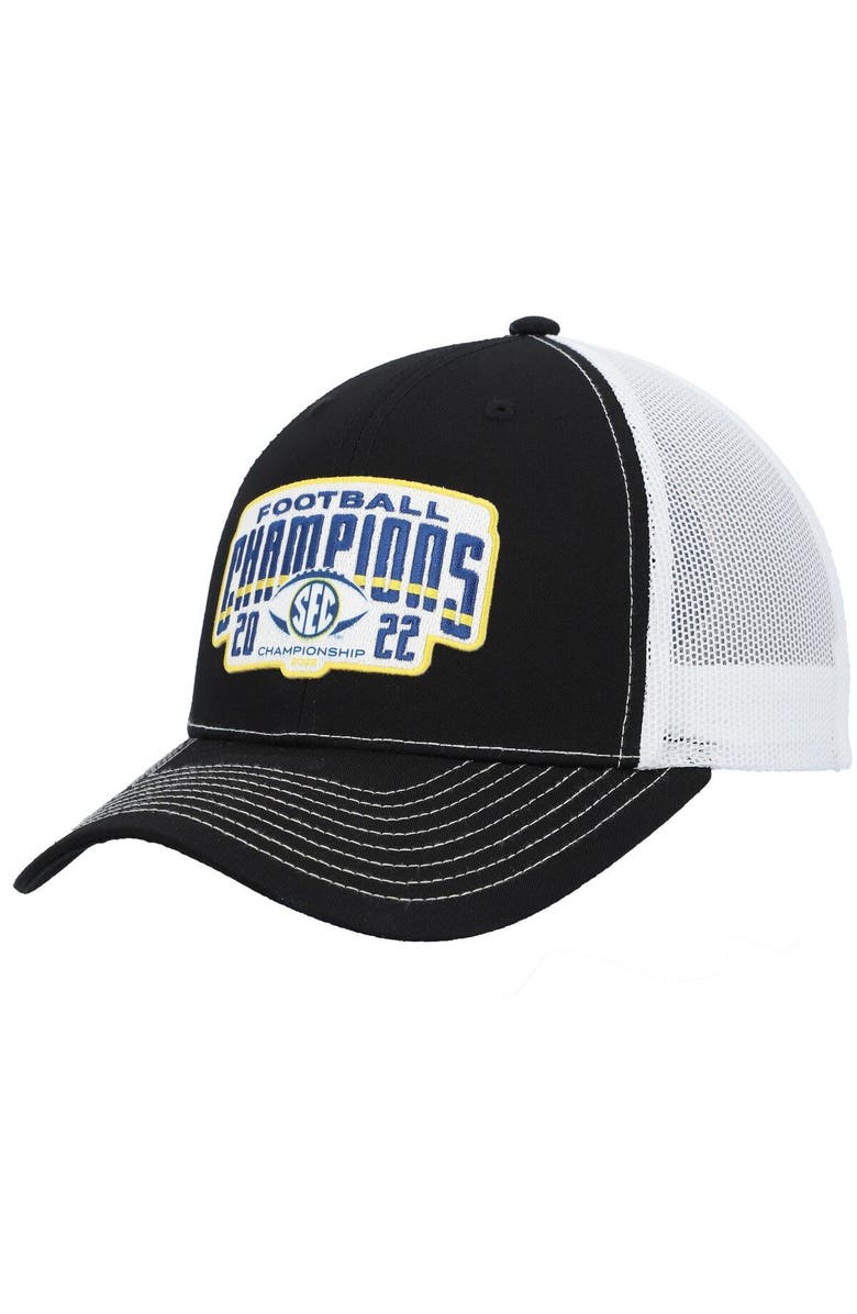 ZEPHYR Men's Black/White Georgia Bulldogs 2022 SEC Conference Champions Locker Room Adjustable Trucker Hat, Alternate, color, 