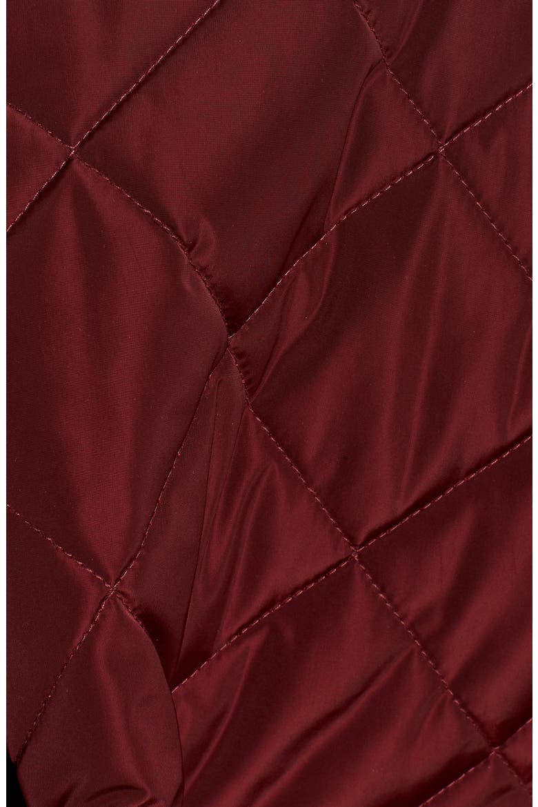 Quilted A-Line Jacket, Alternate, color, OXBLOOD