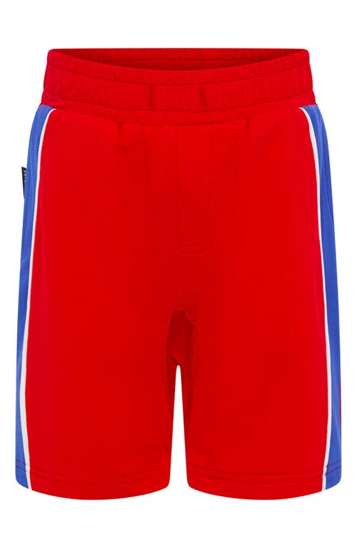 Tiny Tribe Kids' Colorblock Cotton Knit Shorts In Red