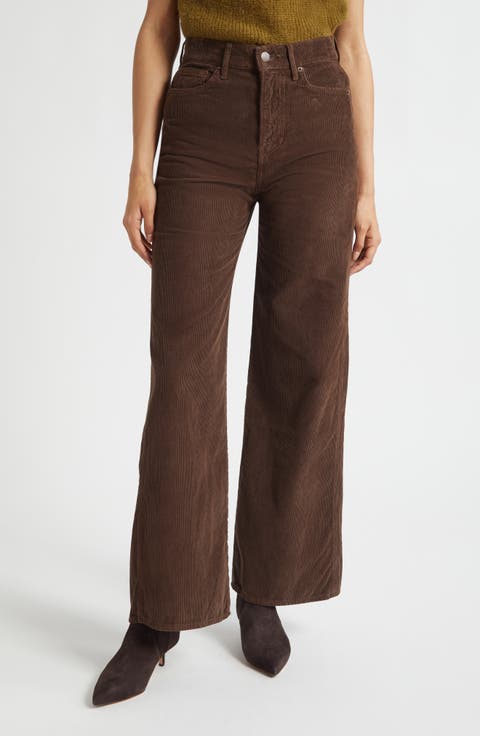 Taylor High Waist Wide Leg Corduroy Pants