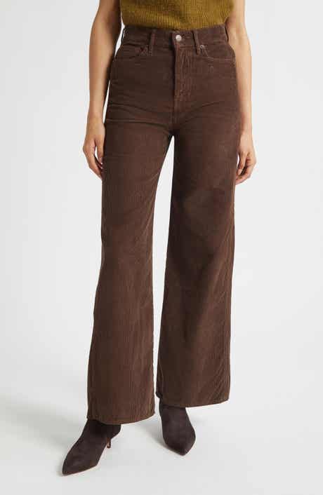 Veronica Beard Taylor High Waist Wide Leg Corduroy Pants
