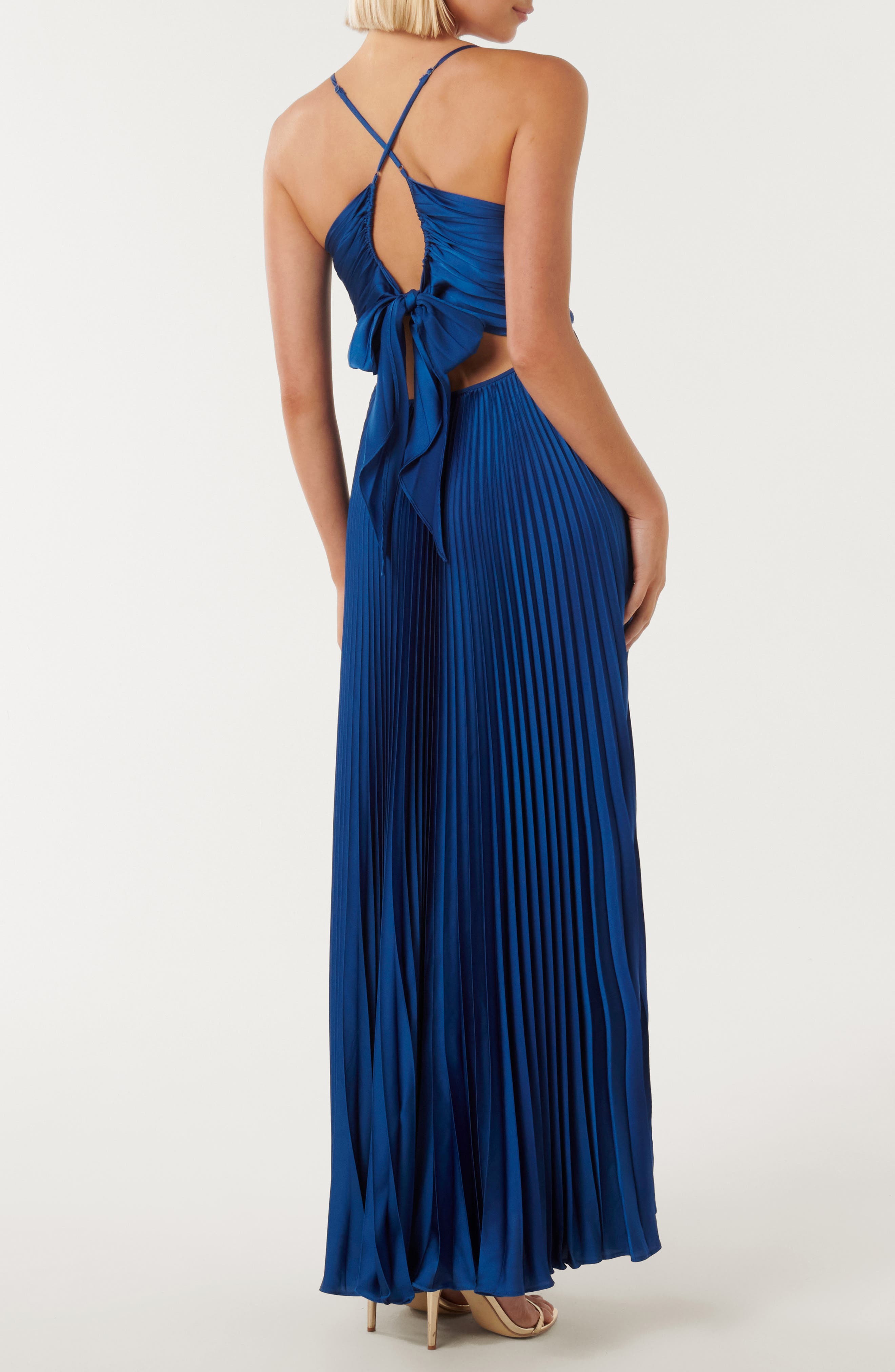 Geri Pleated Tie Back Maxi Dress - image 2