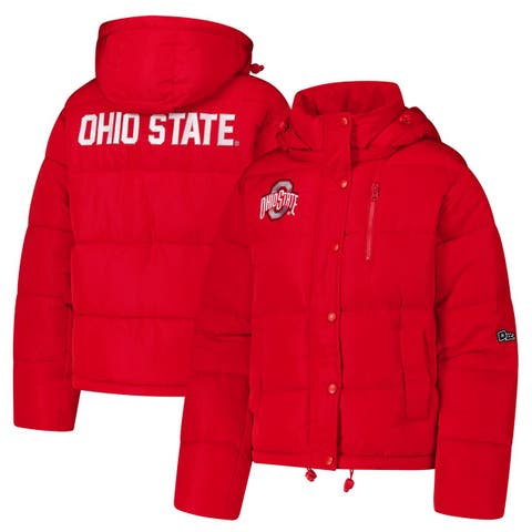 Women's Hype and Vice Scarlet Ohio State Buckeyes Full-Zip Puffer Jacket