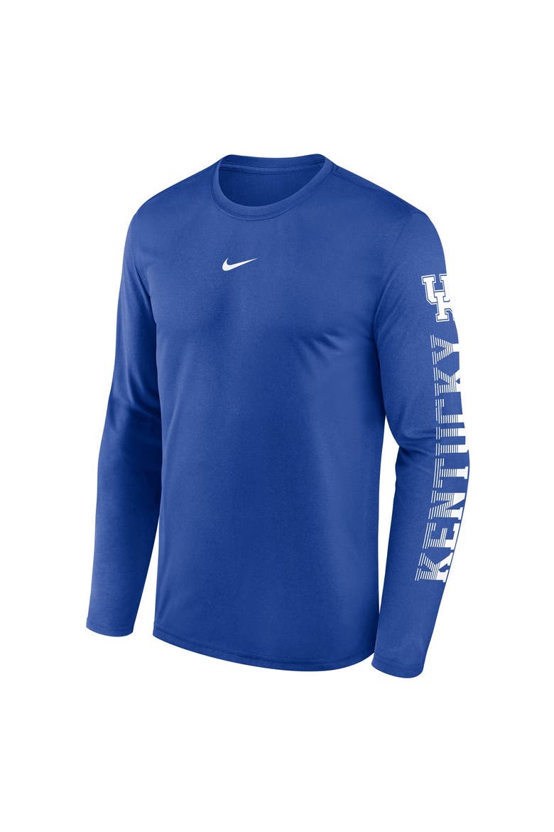 Men's Nike  Royal Kentucky Wildcats Primetime Logo Sleeve Legend Dri-FIT Long Sleeve T-Shirt, Alternate, color, Royal