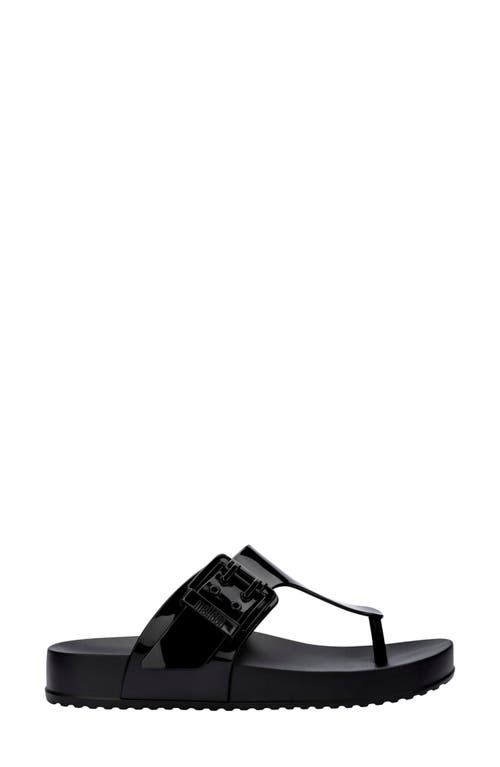 Melissa Cozy Platform Flip Flop In Black